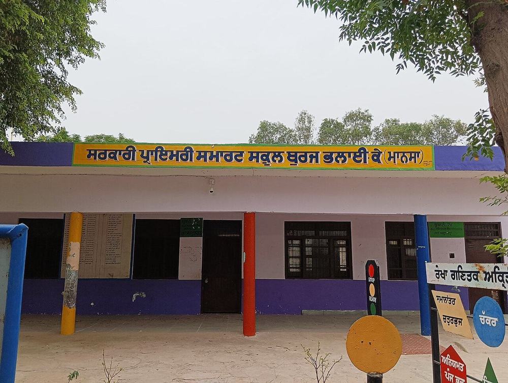 Government primary school building in India